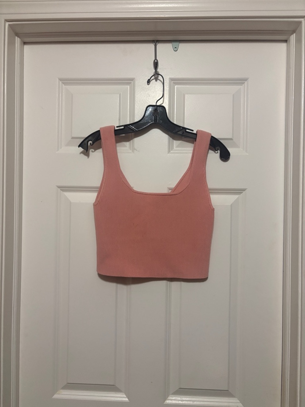 Abound Ribbed Scoop Crop Tank - Peach